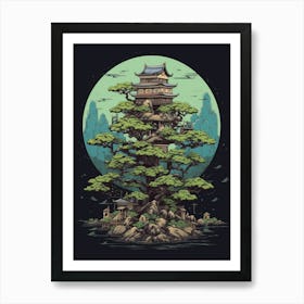Bonsai Tree Japanese Style 9 Art Print
