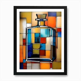 Stained Glass Bottle (1) Art Print