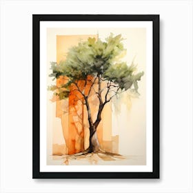 Watercolor Tree Póster