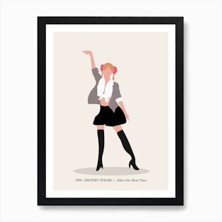 Britney Spears Baby One More Time Fan Art Art Print