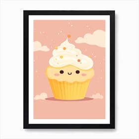 Cupcake Kawaii Illustration 2 Art Print