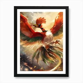 Ho Oh Pokemon Anime Manga Japan Poster Art Print