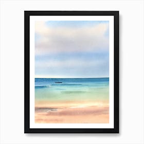 Montauk Beach 4, New York Watercolour Art Print