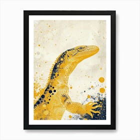 Yellow Komodo Dragon 1 Art Print