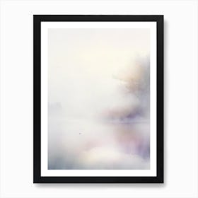 Fog Waterscape Gouache 1 Art Print