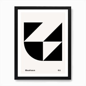 Geometric Bauhaus Poster B&W 61 Art Print