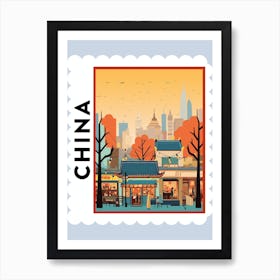 China Travel Stamp Poster Art Print
