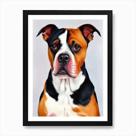 Staffordshire Bull Terrier Watercolour Dog Art Print