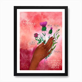 Aries Healing Herbs Art Print