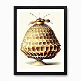 Worker Bee 2 Beehive Vintage Art Print