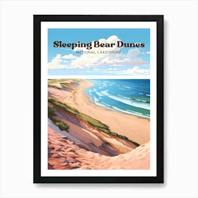 Sleeping Bear Dunes National Lakeshore Michigan United States 1 Travel Poster 3 4 Resize Art Print