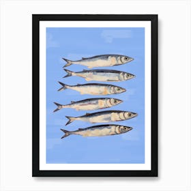 Sardines In Blue Art Print