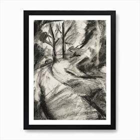 Dark Forest Road Art Print