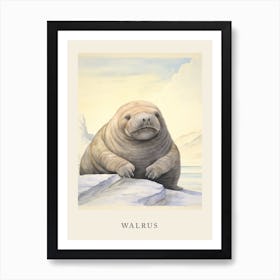 Beatrix Potter Inspired  Animal Watercolour Walrus 2 Art Print