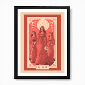 The Muses Pink Tarot Card Art Print