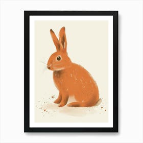 Cinnamon Rabbit Nursery Illustration 3 Art Print
