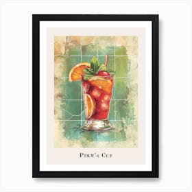 Pimm S Cup Tile Poster 7 Art Print