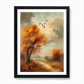 Printable Wall Art, Vintage Landscape, Farmhouse Wall Decorations, Vintage Landscape Oil Painting.6 Art Print