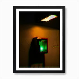 Street Light In Anaglyph Wall Art Behind Couch Art Print