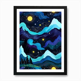 Starry Night 202 Art Print