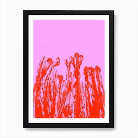 Contrast Mod Pink Red Pop Art Art Print