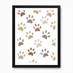 Shining  Paw Prints Art Print