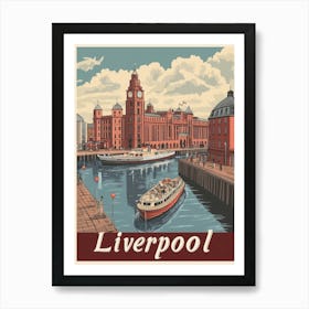 Aihrgdesign A Classic 1960s Travel Poster For Liverpool 3 Art Print