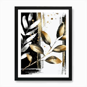 Gold Leaf Canvas Art Art Print