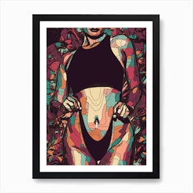 Abstract Geometric Sexy Woman 38 2 Art Print