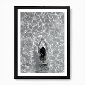 Liquid Love Black And White Art Print