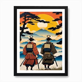 Two Samurai Warriors Art Print