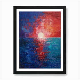 Sunset Over The Ocean 70 Art Print