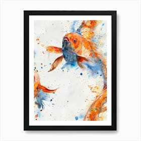 Watercolor Koi 20 Art Print