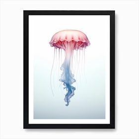 Upside Down Jellyfish Simple Drawing 2 Art Print