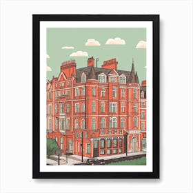 London England Travel Illustration 7 Art Print