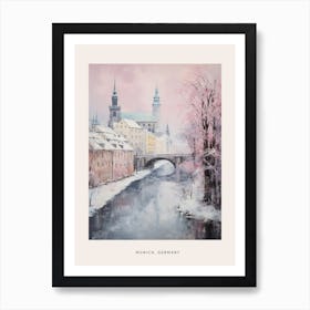 Dreamy Winter Painting Poster Munich Germany 2 Art Print