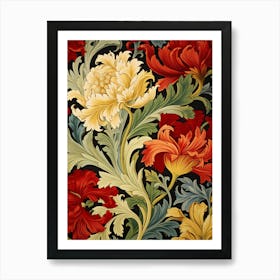 Carnation Flower Wallpaper Art Print