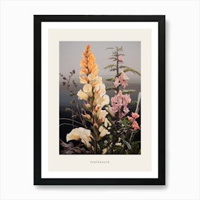 Flower Illustration Snapdragon 1 Poster Art Print