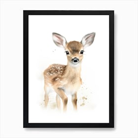 Baby Deer Watercolour Nursery 9 Art Print