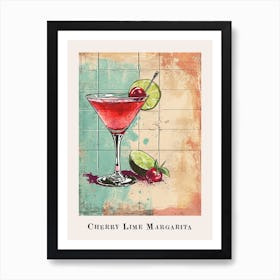 Cherry Lime Margarita Poster 1 Art Print