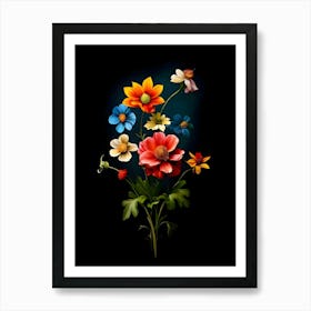 Flowers In A Vase 50 Art Print