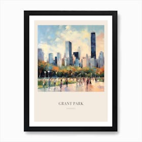 Grant Park Chicago United States Vintage Cezanne Inspired Poster Art Print