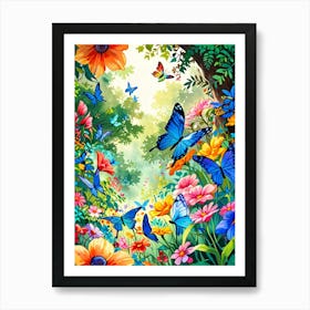 Butterfly Garden 2 Art Print