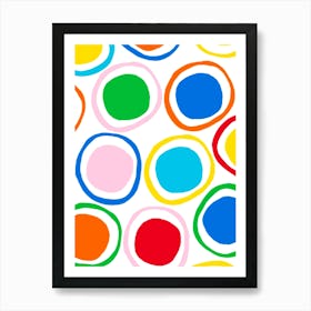 Colorful Circles 15 Art Print