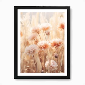 Boho Dried Flowers Gaillardia 4 Art Print