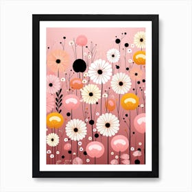 Daisy Field Flowers Art Print