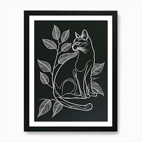 Bengal Cat Minimalist Illustration 1 Art Print