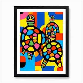 Turtles Abstract Pop Art 4 Art Print