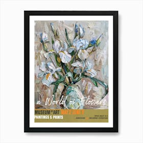 A World Of Flowers, Van Gogh Exhibition Iris 4 Art Print
