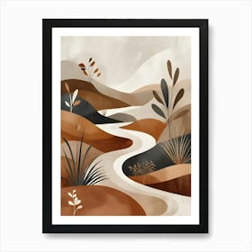 Desert Landscape Canvas Print 2 Art Print